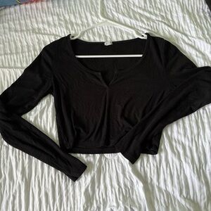 Garage Black Crop Top with Chic Appeal